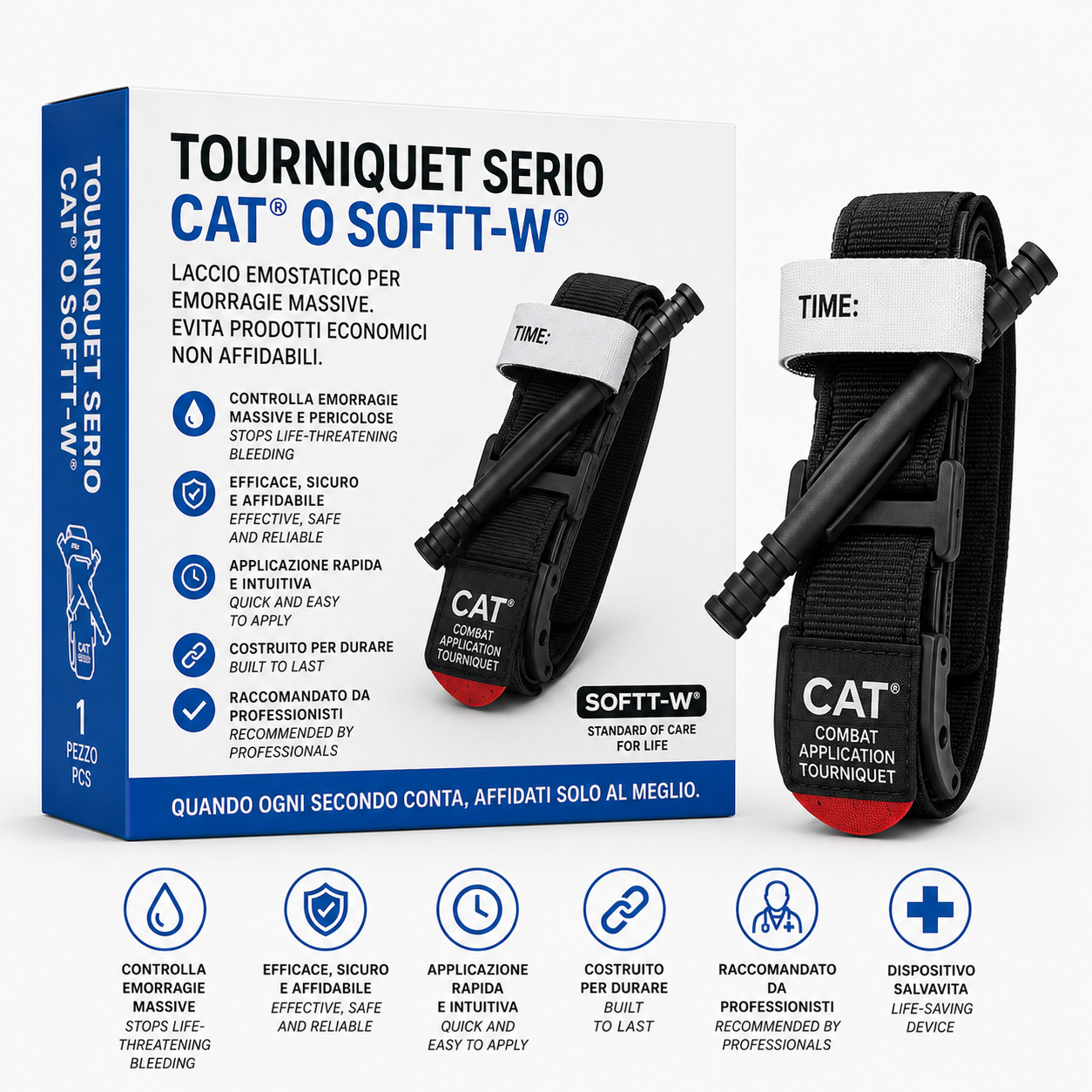 Tourniquet serio (CAT o SOFTT-W)