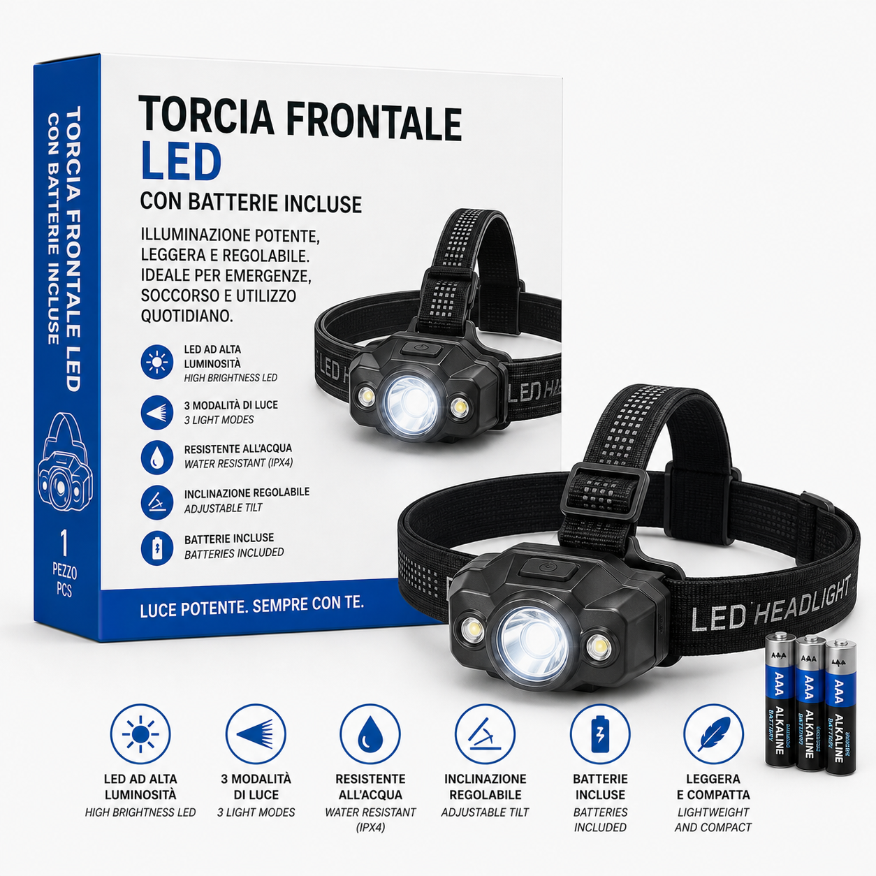 Torcia frontale LED