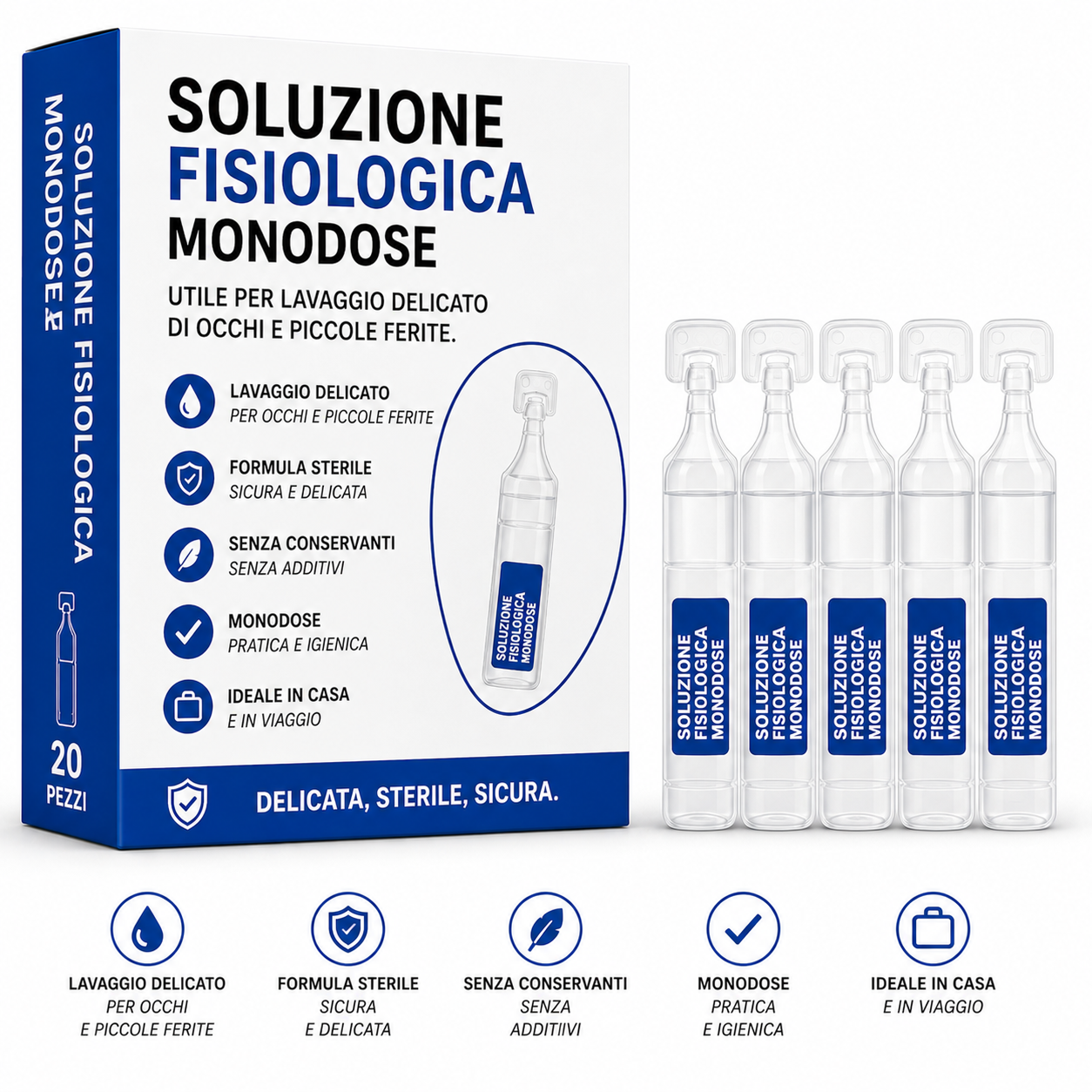 Soluzione fisiologica monodose